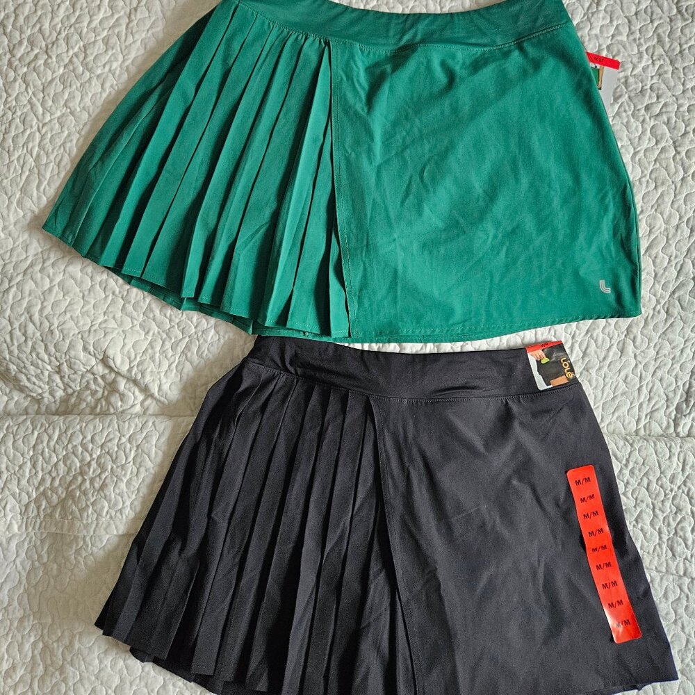 2 NWT Lole Half Pleated Summer Skorts